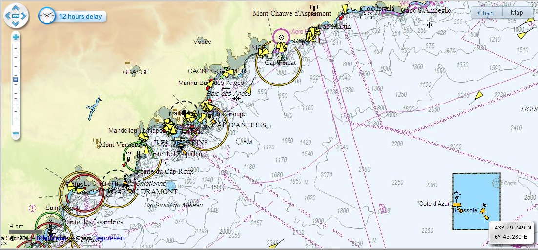 Shipfinder Cannes map